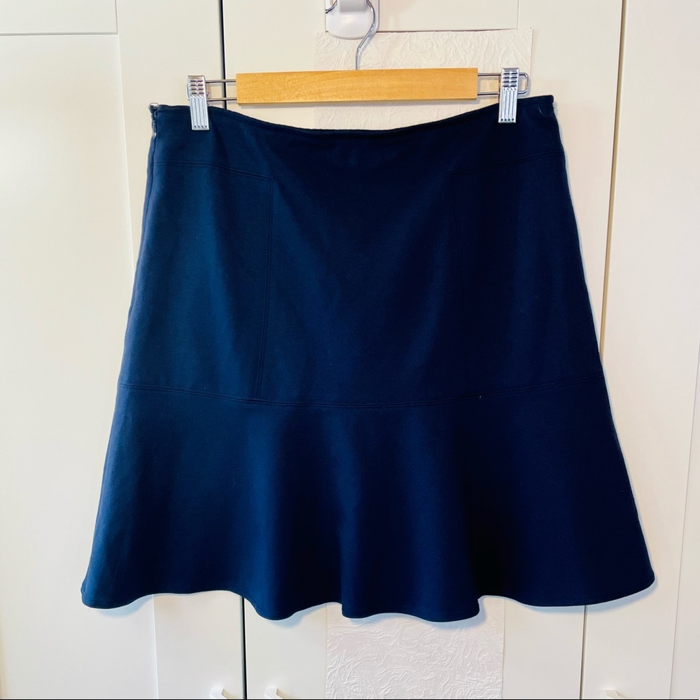 WHBM A-line skirt with flutter hem